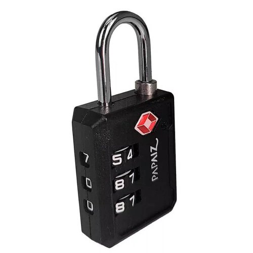 Cadeado TSA com Segredo 30PL Preto - Papaiz