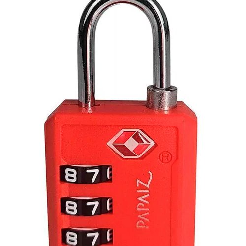 Cadeado TSA com Segredo 30PL Vermelho - Papaiz