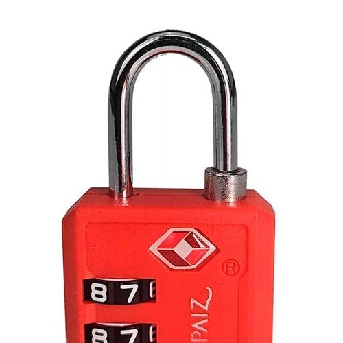 Cadeado TSA com Segredo 30PL Vermelho - Papaiz