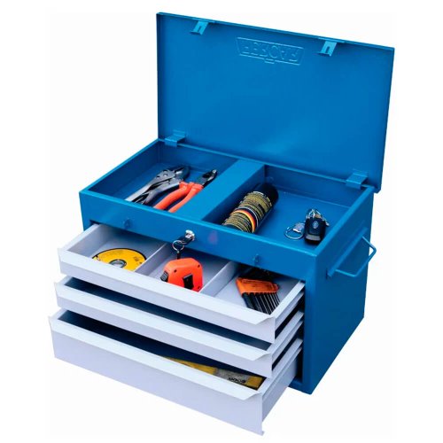 Caixa Gabinete G3AZ com 3 Gavetas Azul - Fercar