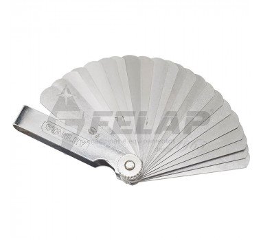 Calibrador de Folgas 0,038 a 1mm - 25 Lâminas - Stanley