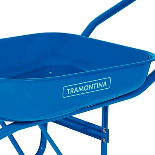 Carrinho de Mão com Caçamba Rasa Azul 50 L e Pneu com Câmara - Tramontina