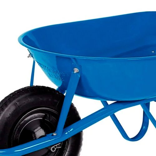 Carrinho de Mão com Caçamba Rasa Azul 50 L e Pneu com Câmara - Tramontina