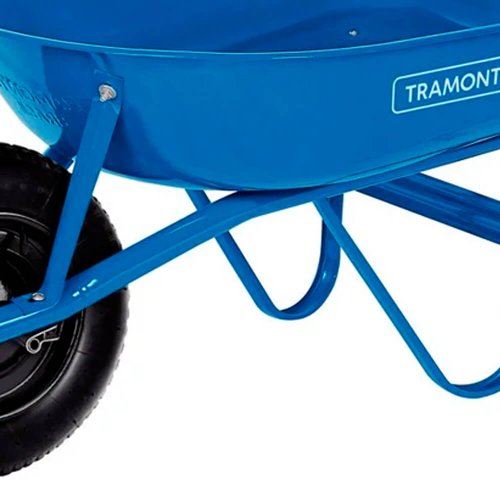 Carrinho de Mão com Caçamba Rasa Azul 50 L e Pneu com Câmara - Tramontina
