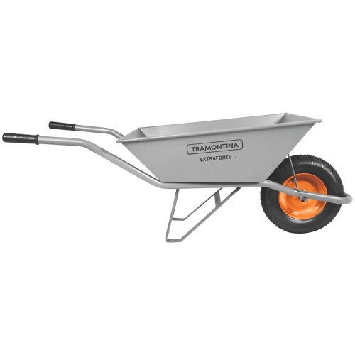 Carrinho de Mão Extraforte com Caçamba Metálica Cinza 65 L - Tramontina
