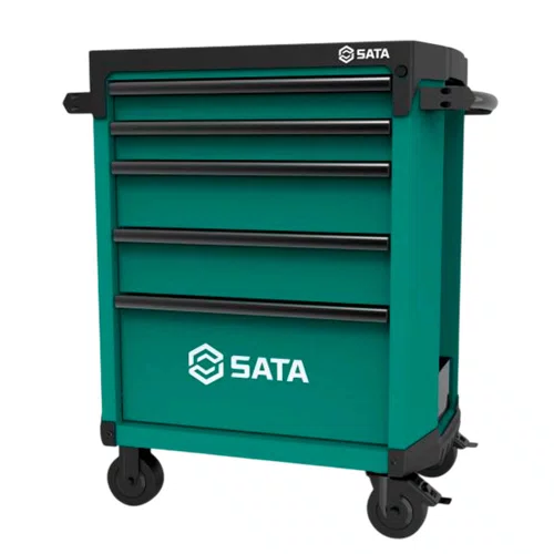 Carrinho para Ferramentas Verde com 5 gavetas - Sata