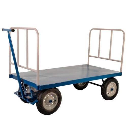 Carro Plataforma Tampo de Aço  com Grade 20mm 400kg - Fercar