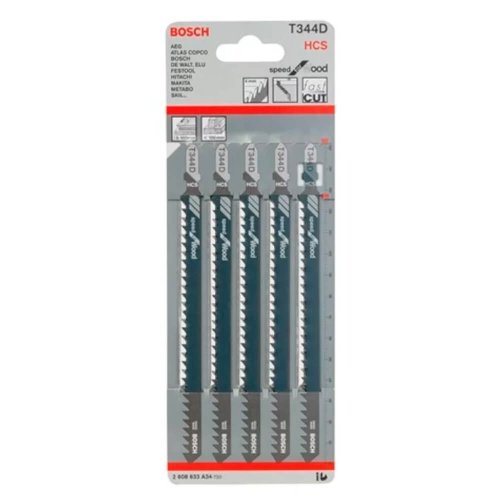 Cartela De Lâmina Tico Tico T-344D 5peças - Bosch