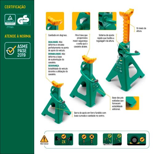 Cavalete para Veículo 2T (Par) - Sata