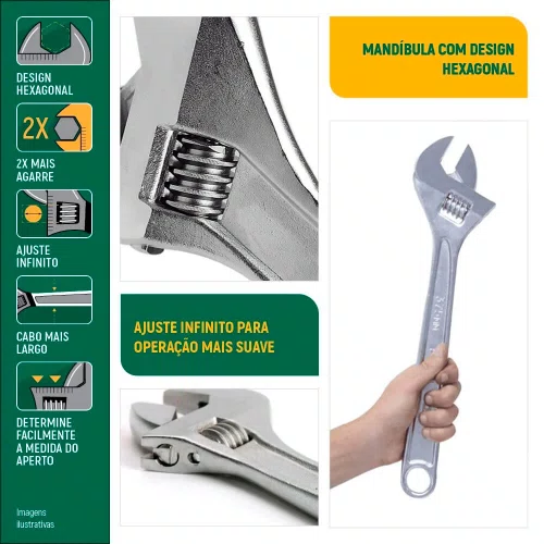 Chave Ajustável 12" - Sata