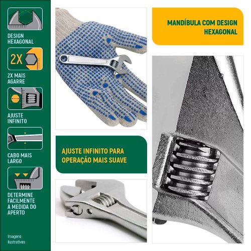 Chave Ajustável 4" - ST47201SC - Sata