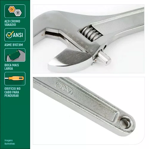 Chave Ajustável 6" - Sata