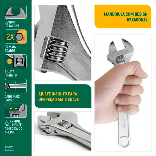Chave Ajustável 6" - Sata
