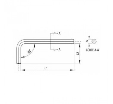 Chave Allen Hexagonal Curta 10mm - 220007BR - Belzer