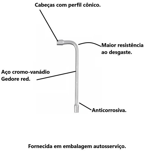 Chave Biela 13mm - 3301513 - Gedore
