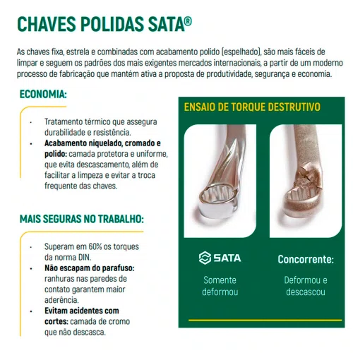 Chave Estrela 18 x 19mm - Sata