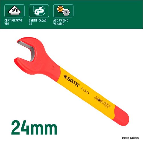 Chave Fixa Isolada Uma Boca 24mm - Sata