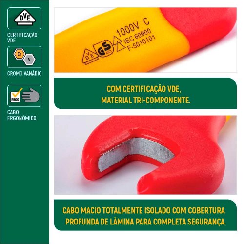 Chave Fixa Isolada Uma Boca 24mm - Sata
