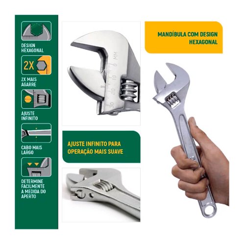 Chave Inglesa Ajustável 15" - ST47206SC - Belzer