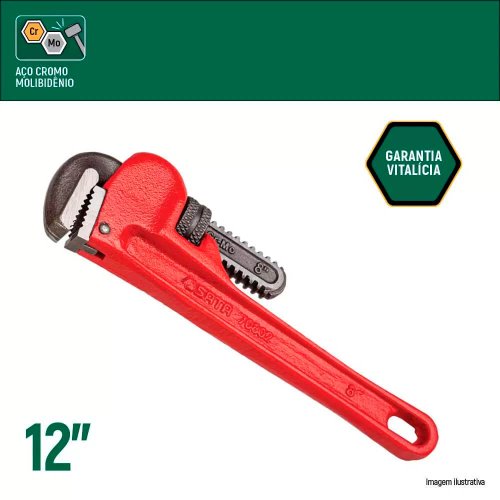 Chave Tubo Heavy Duty 12" (VERMELHO) - Sata