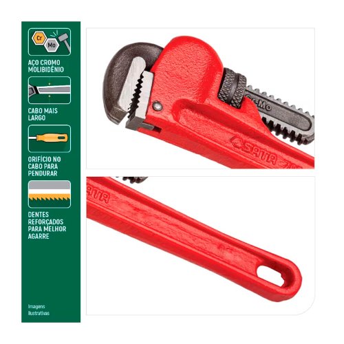 Chave Tubo Regulável 18" Heavy Dusty - Sata