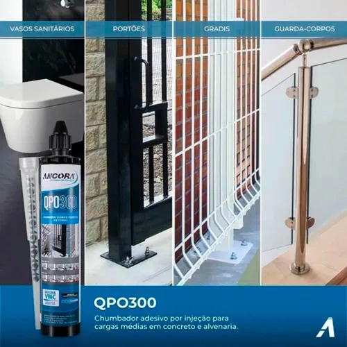 Chumbador Químico Poliéster Bi Componente Injeção 300ml - Âncora