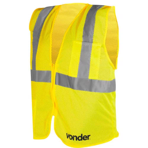 Colete Refletivo com Bolso Amarelo CV 104 - Vonder