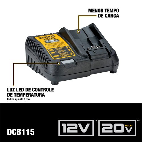 Combo Martelete SDS PLUS + Parafusadeira de Impacto + Maleta - Dewalt