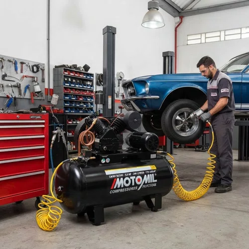 Compressor Alta Pressão 20 pés 200L Trifásico CMAV20/200 - Motomil