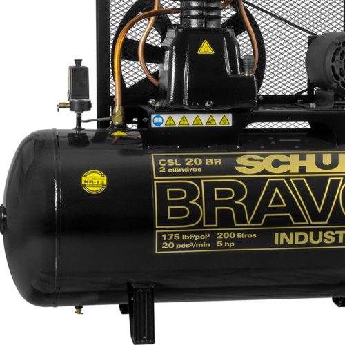 Compressor de Ar CSL 20BR/200 5CV2P TR. 220/380V Bravo - Schulz