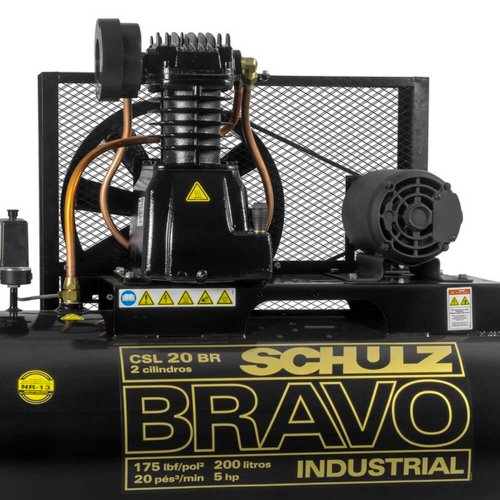 Compressor de Ar CSL 20BR/200 5CV2P TR. 220/380V Bravo - Schulz