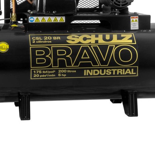 Compressor de Ar CSL 20BR/200 5CV2P TR. 220/380V Bravo - Schulz