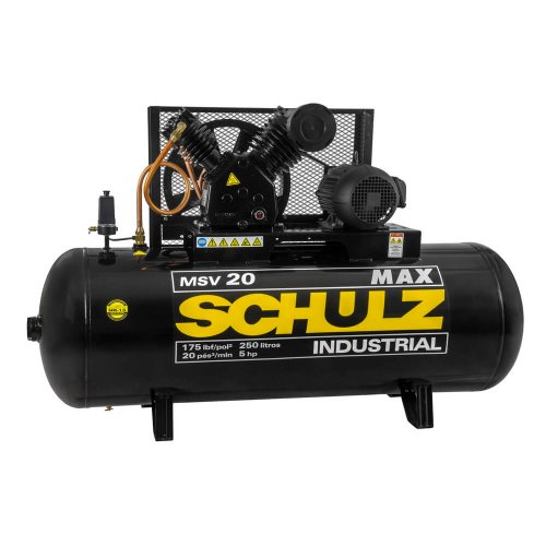 Compressor de Ar MAX MSV 20/250 Motor Trifásico 220V - Schulz