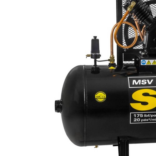 Compressor de Ar MAX MSV 20/250 Motor Trifásico 220V - Schulz