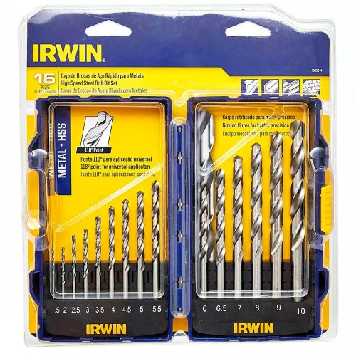 Conjunto de Broca 15 Peças 1,5-10mm ETJ - Irwin 1865314