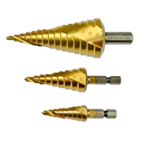 Conjunto De Broca Escalonadas Com 3 Peças 4-32mm - D-41872 - Makita