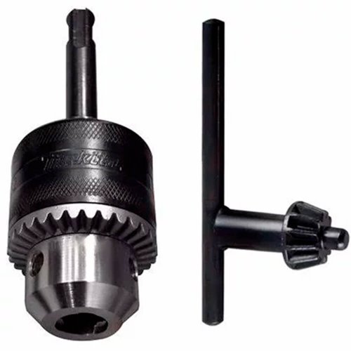 Conjunto Mandril 13mm + Chave + Adaptador - B-12887 - Makita