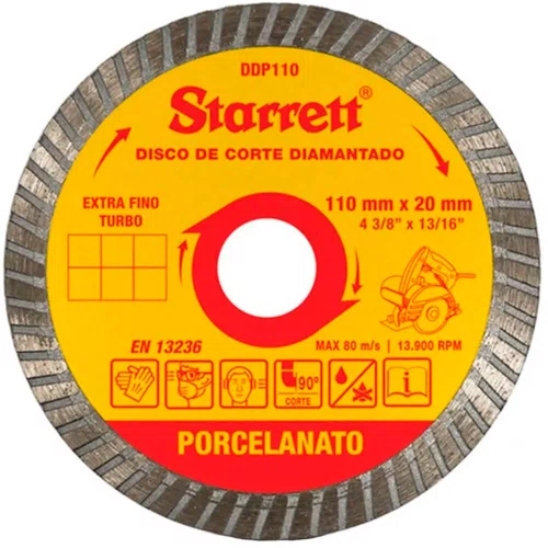 Disco Diamantado Para Porcelanato 110x20mm - Starret