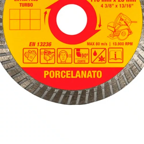 Disco Diamantado Para Porcelanato 110x20mm - Starret