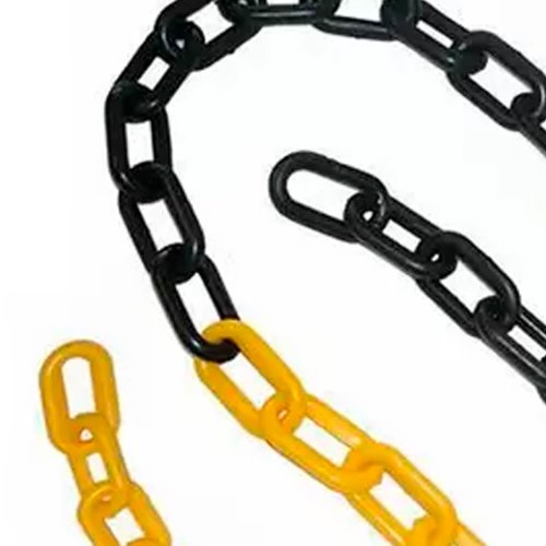Corrente Plástica Amarelo e Preto G (10 Metros) - Proteplus