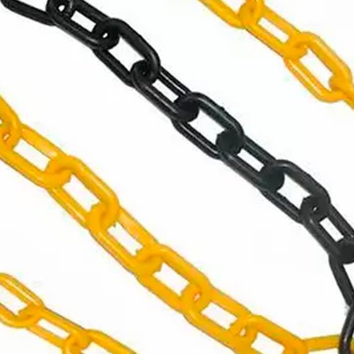 Corrente Plástica Amarelo e Preto G (10 Metros) - Proteplus