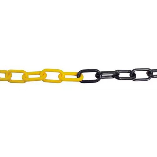 Corrente Plástica Amarelo e Preto G (10 Metros) - Proteplus
