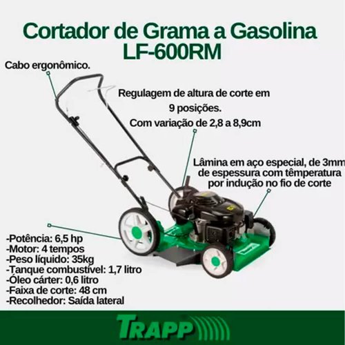 Cortador de Grama à Gasolina LF-600RM - Trapp