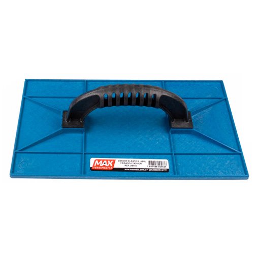 Desempenadeira Plástica Azul Frisada 17x30cm - Max Ferramentas