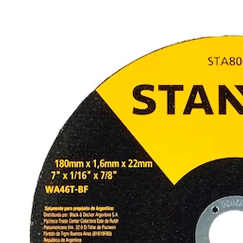 Disco Corte Inox 180 x 1,6 x 22,22 - Stanley
