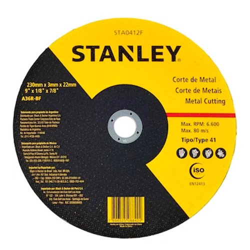 Disco Corte Metal 228,6 x 3,0 x 22,22 - Stanley