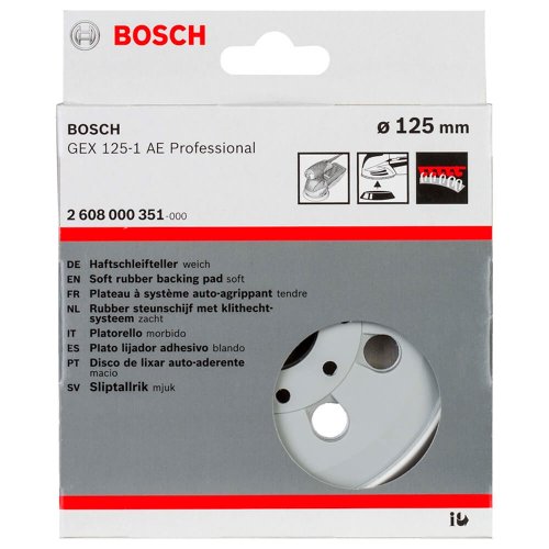 Disco de Borracha Flexível 125mm 5" - 2608000351 - Bosch