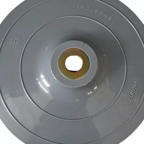 Disco de Borracha Rígido 7" Cinza com Velcro e Sem Porca - Profix