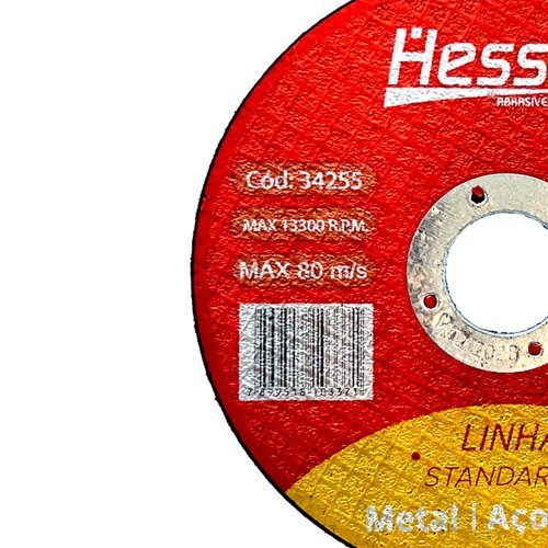 Disco de Corte 115 X 1.0 X 22.23 Aço/ Inox Standard - Hessen