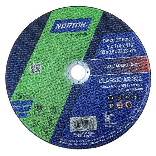 Disco de Corte Classic AR 302 230 X 3,0 X 22,23 - Norton